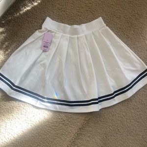 NWT White Cheer Style Skirt